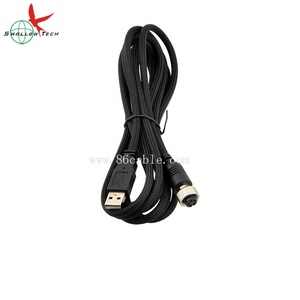 สายดาต้าไนลอนถักเปียปรับแต่งได้ GX12 GX16 5PIN การบินหญิงไปยัง USB ประเภทปลั๊กตัวผู้อุปกรณ์วิดีโอเกมสำหรับคอมพิวเตอร์ - Product Image 2
