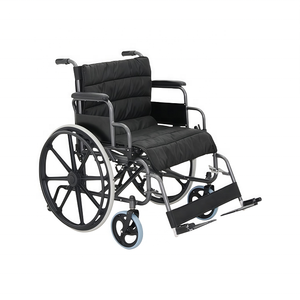 Fauteuil roulant manuel en acier robuste pour personnes âgées et handicapées adapté à la clinique à domicile de l'hôpital - Product Image 1