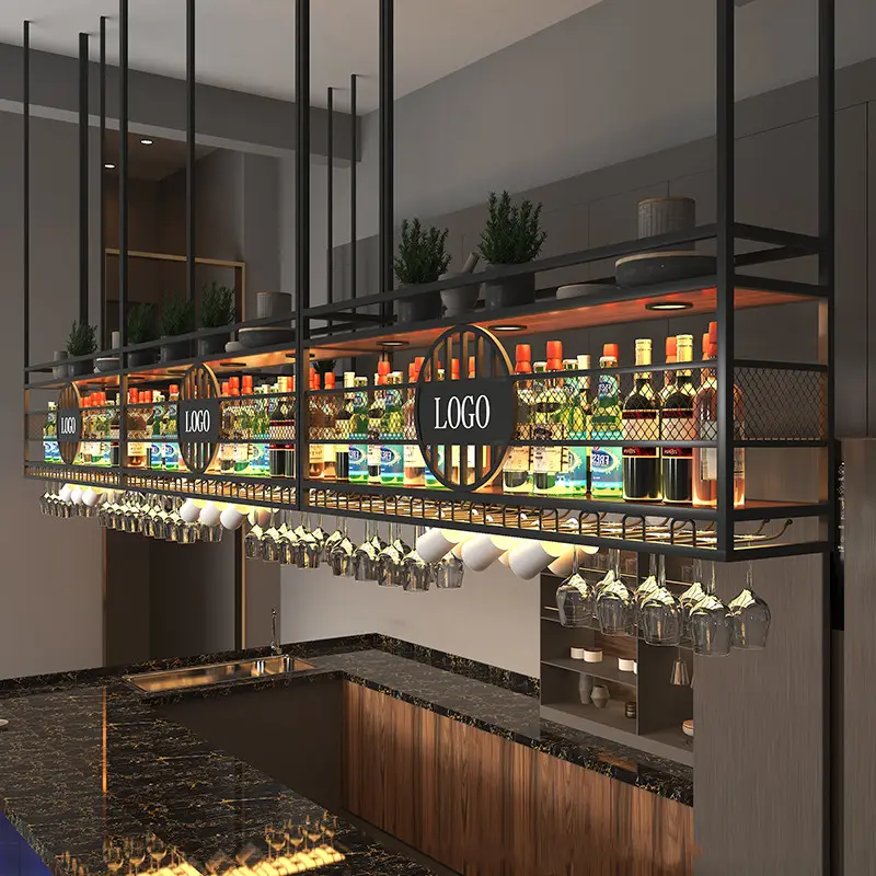 Wall Wine Racks Étagère De Rangement En Fer En Métal Dans La