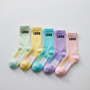 Calcetines Deportivos Transpirables con Logotipo Personalizado, Colores Pastel, Soporte de Arco de Compresión, MOQ Bajo, Calcetines Deportivos hasta la Pantorrilla con Amortiguación - Product Image 4