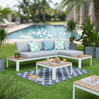 Offre Spéciale : Ensemble de Canapés Modernes en Bois Massif – Mobilier Polyvalent Intérieur/Extérieur pour Salon, Cour, Parc et Espaces de Loisirs – Résistant aux Intempéries