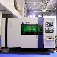 Máquina de Corte por Láser de Fibra DE6025, 6000x2500mm, 12kW de Alta Potencia, Mesa de Intercambio Doble para Fabricación de Metales en Placas Pesadas