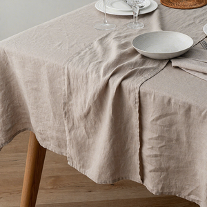 Natuurlijke 100 vlas franse linnen rechthoek voorgewassen vierkante tafelkleed terracota cover custom tafelkleed linnen voor bruiloft evenement - Product Image 1