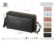 Women's Double Zipper Coin Pocket Crossbody Bag Microfiber Synthetic Leather All Seasons Daily Use - Product Image 1