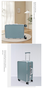 Unisex 20-inch TSA Aluminum Frame Suitcase Multifunctional Spinner <strong>Trolley</strong> with Password Lock for Travel - Product Image 5