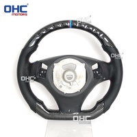 Volant en fibre de carbone véritable en stock dans l'UE pour BMW E90 E92 E93 M3 328i 335i 135i DCT avec trous pour palettes de changement de vitesse