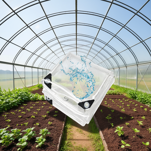 Bâche transparente en film plastique 1,9 m x 2,9 m avec bordure en corde pour protection des plantes en serre, grande taille - Product Image 2