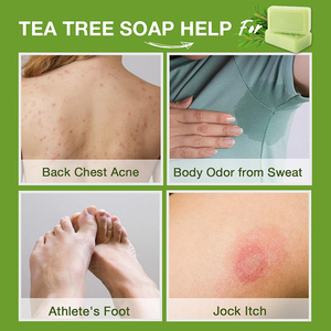 Savon antifongique et antibactérien OEM de notre usine GMP à l'huile naturelle <span class=keywords><strong>d</strong></span>'arbre à thé, combat les odeurs corporelles, apaise la mycose de l'aine et le <span class=keywords><strong>pied</strong></span> <span class=keywords><strong>d</strong></span>'<span class=keywords><strong>athlète</strong></span> - Product Image 3