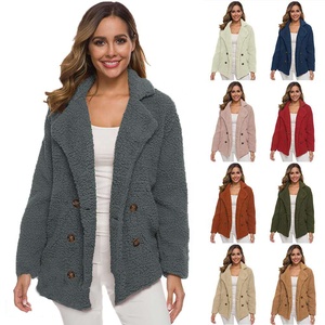 Cálido Rebeca femenina de <span class=keywords><strong>manga</strong></span> larga otoño suéteres mujeres Cordero suéter de <span class=keywords><strong>La</strong></span> Rebeca Casual Chaquetas de punto para mujeres - Product Image 1