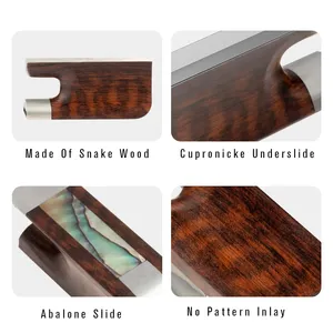 ชิ้นส่วนคันชักไวโอลินกบไวโอลินสำหรับต้นแบบ snakewood อะไหล่คันชักไวโอลินสำหรับช่างทำคันธนูลูเทีย - Product Image 5