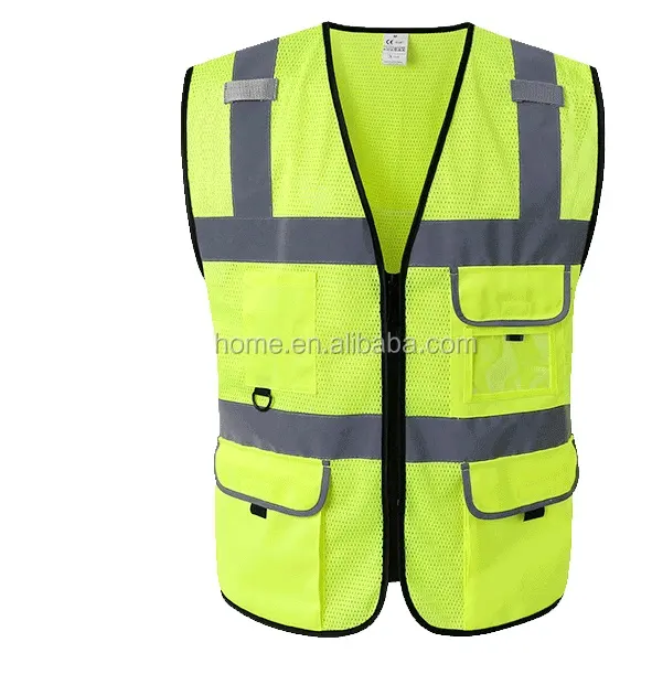 High Visibility Reflective Safety Vest Reflective Vest Multi Pockets Work Wear