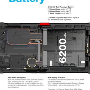 AGM Glory G1 PRO 8GB 256GB Teléfono Resistente 5G con Imagen Térmica y Carga Inalámbrica Negro - Product Image 4