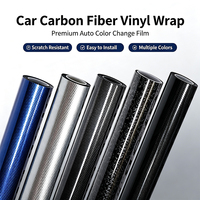Film Vinyle Brillant en Fibre de Carbone PET Forgé, Auto-adhésif, Épaisseur 6,5 mil, Auto-réparateur, Anti-UV, pour Revêtement Intérieur