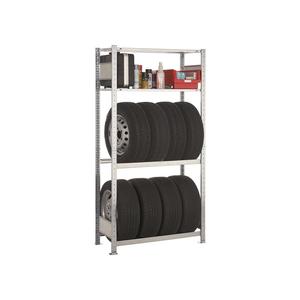 SCHULTE Lagertechnik Porte-pneus H2000xL1000xP400 mm étagère base, galvanisé, 6 niveaux d'étagère - Product Image 1