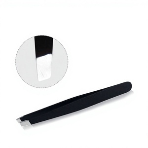 Pinzas Profesionales de Acero Inoxidable de Alta Calidad para Extensión de Cejas, Inclinadas, de 1 Pieza, Negras, Puntiagudas, para Venta al por Mayor - Product Image 3
