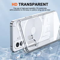 Coque de téléphone portable souple en TPU Crystal Clear pour rien Téléphone 1 2 2a Couverture arrière transparente de luxe