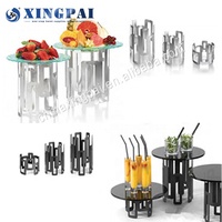 XINGPAI — support à gâteau de luxe pour buffet de mariage, support à thé, en acier inoxydable, de bonne qualité