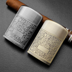 BD256-1 आधुनिक इलेक्ट्रॉनिक विंडप्रूफ लाल आग धातु इंflatable सिगरेट हल्का धूम्रपान सामान थोक - Product Image 2