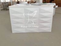 Table de réception blanche, meuble de salon moderne, comptoir pour salon de beauté, offre spéciale