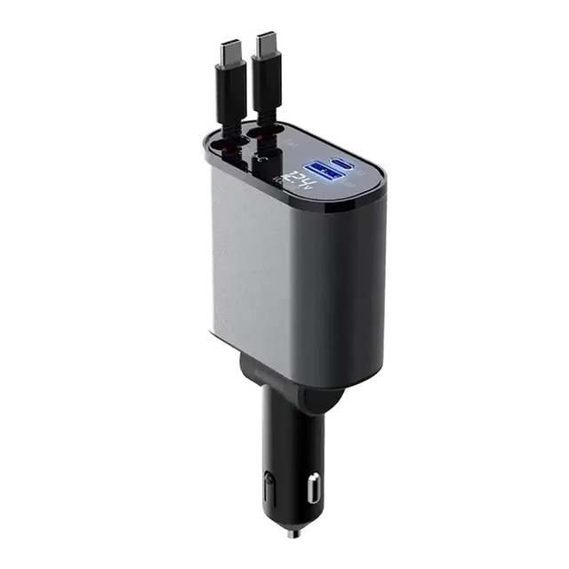 Factory Wholesale Rotatable Car Charging 66W Super Fast Charger Adaptor Type c and Usb Car Charger Usb-c Fast 60W for iPhone