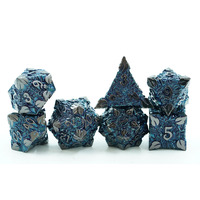Lot de 7 dés RPG polyédriques pour jeu Dungeons & Dragons Dés en alliage de zinc à pointes pour joueurs du MDN