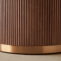 Combinaison de tables basses minimalistes de luxe en bois massif Table d'appoint console de luxe en marbre naturel léger pour le salon