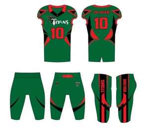 بيع بالجملة مجموعة موحدة لكرة القدم الأمريكية مخصص مؤيد جيرسي معالجة حك بالتسامي المتاحة 7V7 سترة كرة قدم موحدة - Product Image 2