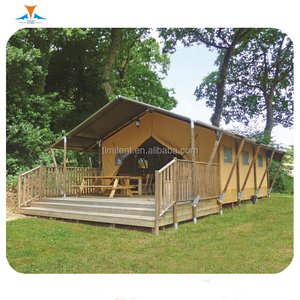 Outdoor Dubbele Lagen Dak Pvc/Cava Materiaal Luxe Glamping Hut Tent Gebruikt Voor Kamp - Product Image 2