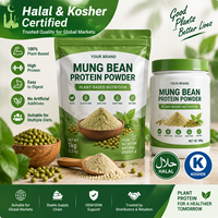 Poudre de protéines de haricot mungo certifiée Halal et Casher, protéine végétale végétalienne pour les distributeurs et la vente au détail au Moyen-Orient, en Malaisie et en Indonésie