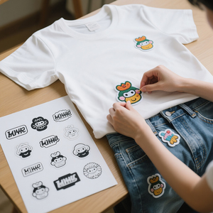 Bền nước hòa tan thêu ổn định phổ biến cho quần áo thẻ mô hình định vị chuyển Sticker sử dụng trên giày triển lãm - Product Image 2