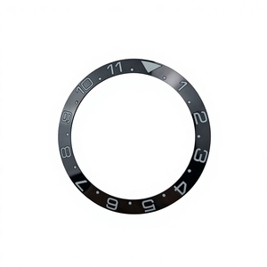 Montre 007 38 mm à double fuseau horaire noire avec insert de lunette en céramique luminescent vert et fonction inclinée - Product Image 6