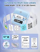 Imprimante thermique portable Phomemo M250, étiqueteuse de 3 pouces, compatible avec les codes-barres, les photos, pour la maison, les entreprises, les stocks