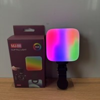 Mini Lampe Clip Portable Tofu pour Photographie, Lumière d'Appoint RGB Rechargeable LED pour Vidéo, Vlog, Téléphone, Appareil Photo, Selfie, Intensité Réglable