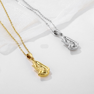 Ciondolo Mani in Oro 18k, Gioielli Religiosi Buddisti, Collana con Mani in Preghiera in Acciaio Inossidabile per Uomo e Donna - Product Image 2