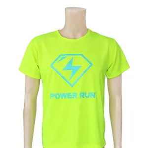 Promotionele Goedkope Custom Zeefdruk Sneldrogende 100% Polyester Sport T-Shirt Voor Hardlopen