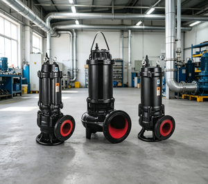 Pompe submersible haute pression 3HP à haut rendement énergétique, 68% <span class=keywords><strong>BEP</strong></span>, impeller SS304, compatible VFD, pour eaux usées, IP68, 380V, 42m³/h - Product Image 1