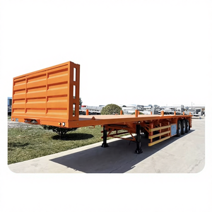 Remolque <span class=keywords><strong>de</strong></span> Plataforma Plana <span class=keywords><strong>de</strong></span> 3 Ejes, Alta Resistencia, 40 Pies, 45 Pies, Capacidad <span class=keywords><strong>de</strong></span> 60 Toneladas, Marca Shandong Owin - Product Image 2
