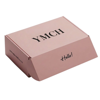 Boîte d'emballage pour hijab en carton ondulé avec logo personnalisé, design gratuit, écologique, boîtes d'expédition pour produits de beauté naturels, boîte à courrier en papier rose