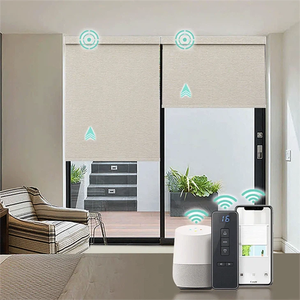 Persiana Enrollable Motorizada Doble para Ventana, Cortina Opaca para Sala de Estar, con Control Remoto Eléctrico - Product Image 1