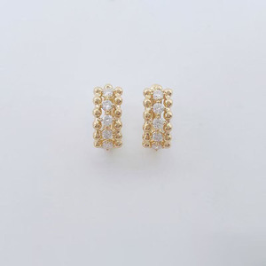 Boucles d'oreilles pendantes en or jaune 18 carats avec diamants de laboratoire, boucles d'oreilles à clip, boucles d'oreilles perlées, boucles d'oreilles tendance - Product Image 5