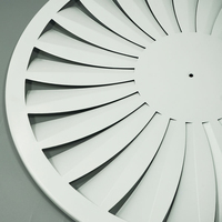 Grilles de ventilation rondes en aluminium pour diffuseur tourbillonnant, pour alimentation en air au plafond
