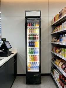 <span class=keywords><strong>Réfrigérateur</strong></span> vertical commercial pour aliments surgelés de <span class=keywords><strong>petite</strong></span> taille, vitrine élégante pour gâteaux et glaces avec porte en verre - Product Image 1