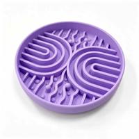 Bol pour chien à alimentation lente en silicone NicePets |   Tapis de léchage anti-étouffement à ventouse, forme osseuse ronde |   Bol d'alimentation pour chat et chien en 10 couleurs
