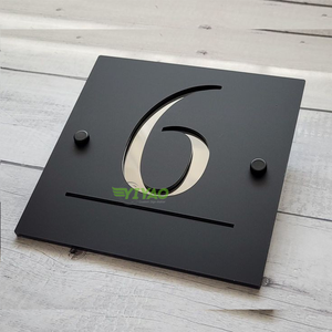 YIYAO Adhesivo Acrílico Uk Metal Número de placa Signo - Product Image 5