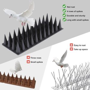 Pointes de dissuasion pour oiseaux en plastique Anti Pigeon Pointes de dissuasion pour oiseaux Lutte antiparasitaire pour clôtures et toits extérieurs pour éloigner les oiseaux - Product Image 4