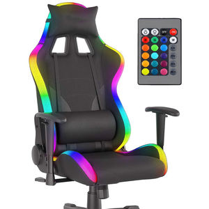 2025 prix usine <span class=keywords><strong>Pc</strong></span> course cuir ordinateur chaise de jeu ergonomique inclinable chaise de jeu avec repose-pieds Rgb Massage léger - Product Image 1