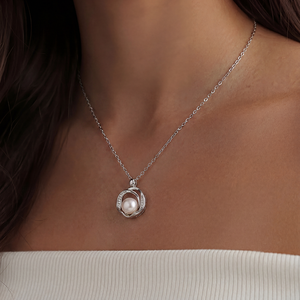 Collier en argent S925 plaqué or 18 carats avec pendentif en perle de coquillage de forme irrégulière, bijou cadeau pour femme - Product Image 3