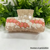 Nouvelle pince à cheveux en acétate de style japonais et coréen, accessoire floral enroulé pour cheveux printemps-été, cadeau idéal pour les filles