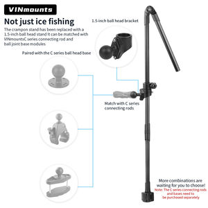 冰上钓鱼三脚架传感器安装可调伸缩杆稳定在冰上，用于声纳/探鱼器适合Garmin LVS34，Mega Live - Product Image 6