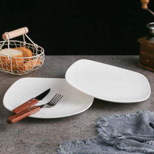 Ensemble d'assiettes à dîner carrées, noir et blanc, vaisselle en mélamine, pour Restaurant, 6 pièces - Product Image 5